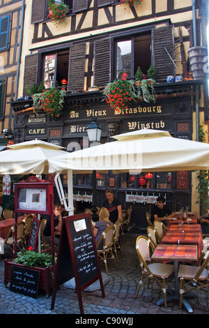 Au Vieux Winstub Straßburg Frankreich Stockfoto