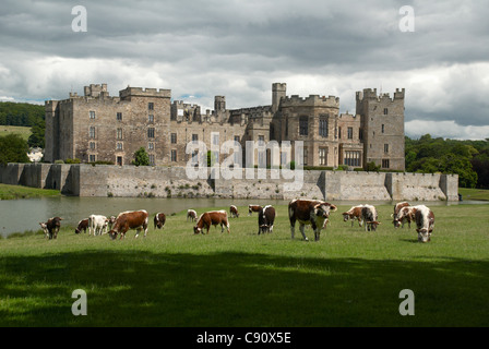 Raby Castle ist eine historische 14. Jahrhundert befestigte Burg mit weitläufigen Gärten für die Öffentlichkeit zugänglich ist. Stockfoto