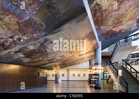 Deckengemälde Gesang Vom Leben im Foyer des neuen Gewandhaus in Leipzig