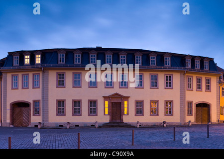 Goethehaus am Frauenplan in den Abend, Weimar, Thüringen, Deutschland, Europa Stockfoto