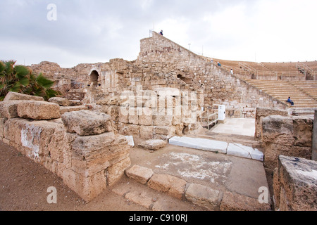 Ruinen von Caesarea Nationalpark in Israel Stockfoto