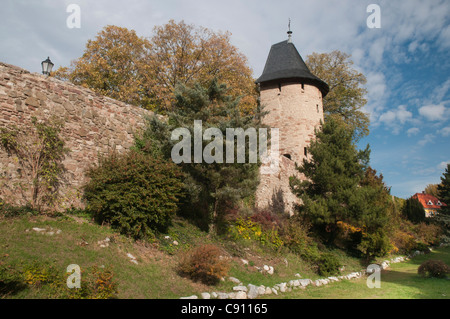 Stadtmauer, Wernigerode, Harz, Sachsen-Anhalt, Deutschland, Europa Stockfoto