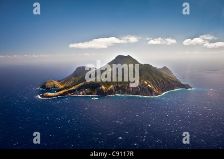 Die Niederlande, Hells Gate, Saba Insel, Niederländische Karibik. Luft. Stockfoto