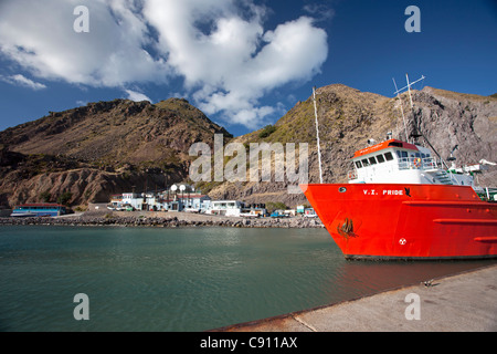 Den Niederlanden, der Boden, Saba Insel, Niederländische Karibik. Port. Stockfoto