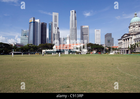 Cricket auf Padang - Kricket-Verein Stockfoto