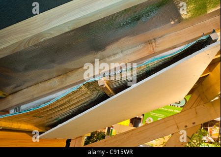 Paris, Frankreich, Detail, Batimat Construction Materials, Messe, KDB Wall Insulation Company Display, Haus-Effizienz in europa Stockfoto