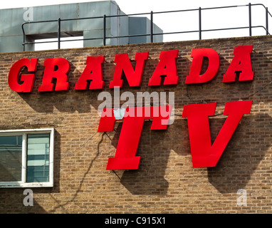 Der Granada TV-Studios in Quay Street Manchester England UK bekannt als die Heimat der britischen Seifenoper Coronation Street Stockfoto