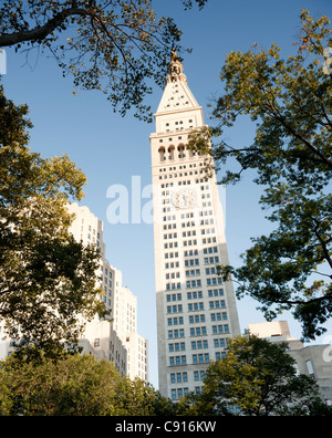 Im Jahre 1909 wurde der Metlife Turm in der Nähe von Madison Square Park in New York als Hauptquartier der Metropolitan Life gebaut. Stockfoto