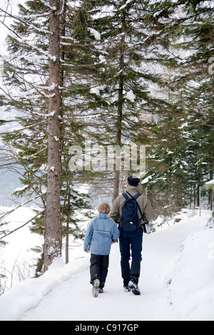 See-Grundl oder Grundlsee ist ein großer See im Salzkammergut in den Bergen des Bereichs Totes Gebirge. Es friert oft Stockfoto