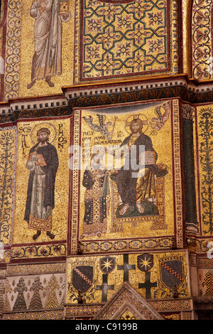 Der Palatin Kapelle Cappella Palatina ist die königliche Kapelle von der normannischen Könige von Sizilien in der Mitte des Palazzo Reale in Stockfoto