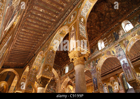 Der Palatin Kapelle Cappella Palatina ist die königliche Kapelle von der normannischen Könige von Sizilien in der Mitte des Palazzo Reale in Stockfoto