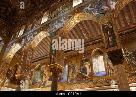 Der Palatin Kapelle Cappella Palatina ist die königliche Kapelle von der normannischen Könige von Sizilien in der Mitte des Palazzo Reale in Stockfoto