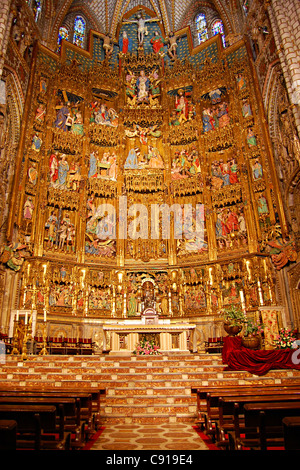 Hauptaltar der Kathedrale von Toledo, Spanien Stockfoto