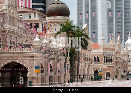 Blick vom Merdeka Square, Sultan Abdul Samad Gebäude, Kuala Lumpur, Malaysia, Asien Stockfoto