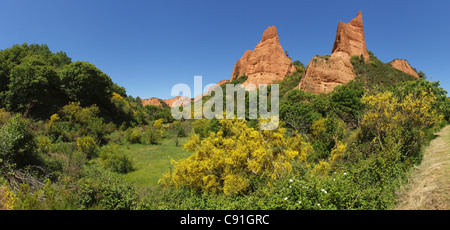 Las Medulas Roman Goldminen unter blauem Himmel Provinz von Leon alten Kastilien Kastilien-Leon Castilla y Leon nördlichen Spanien Spanien Europ Stockfoto