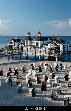 Sellin Pier in der Sonne, Ostsee Resort Sellin, Rügen, Mecklenburg-Western Pomerania, Deutschland, Europa Stockfoto