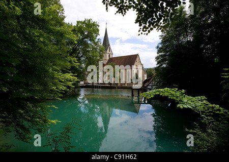 Benediktinerkloster Blaubeuren Blautopf, Baden-Württemberg, Deutschland, Europa Stockfoto