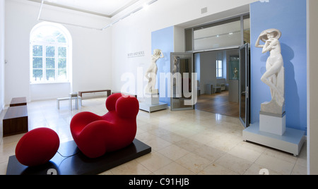 Foyer und Eintritt in die Ausstellung Body &amp; Amp; Amp; Amp; Seele. Menschenbilder aus Vier Jahrtausenden Museum Fuer Kunst Und Gewer Stockfoto