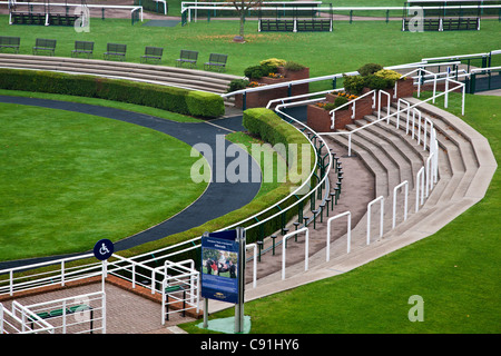 Leere Parade Ring in Newmarket racecourse Stockfoto
