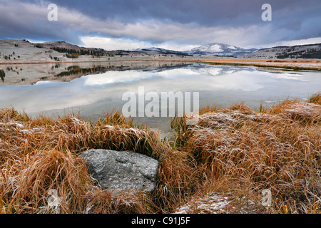 Swan Lake, in der Nähe von Mammoth Hot Springs, Yellowstone-Nationalpark Stockfoto