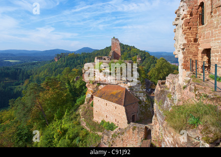 Schlösser der Umgebung, Grafendahn, Tanstein bei Dahn, Pfälzer Wald, Rheinland-Pfalz, Deutschland, Europa Stockfoto