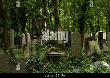 Jüdischer Friedhof Berlin-Weißensee, der Weissensee Friedhof zählt zu Europas größten jüdischen Friedhöfe, Berlin, Deutschland, Europa Stockfoto