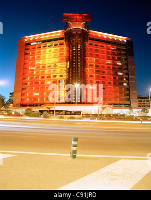 Außenansicht des Hotel Silken Puerta America, Avenida de América, Madrid, Spanien Stockfoto