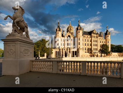 Schweriner Schloss, Schwerin, Mecklenburg-Western Pomerania, Deutschland Stockfoto