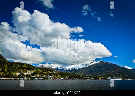 Malerische Aussicht auf den Hafen von Ketchikan, Inside Passage, südöstlichen Alaska, Sommer Stockfoto