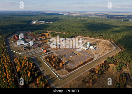 Luftaufnahme des interim nuklearen Abfall Depot in Gorleben in Niedersachsen, Deutschland Stockfoto