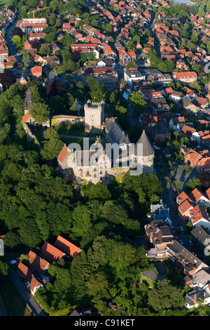 Luftaufnahme der Burg Bentheim in Bad Bentheim, Niedersachsen, Deutschland Stockfoto
