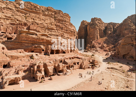 Ruinenstätte Petra in Jordanien Stockfoto