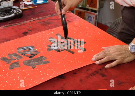 Chinatown: Kalligraph - Pagoda Street Stockfoto