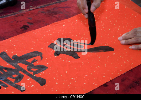 Chinatown: Kalligraph - Pagoda Street Stockfoto