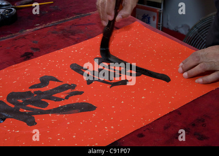 Chinatown: Kalligraph - Pagoda Street Stockfoto