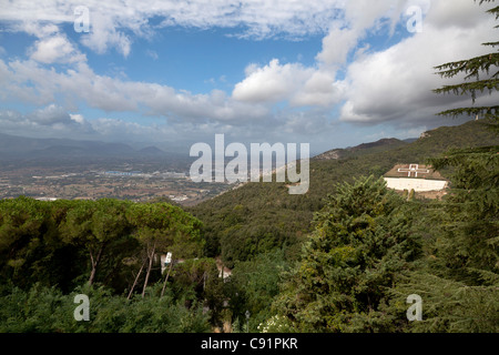 Polnischer Soldatenfriedhof und Liri-Tal von Monte Cassino Abtei Stockfoto