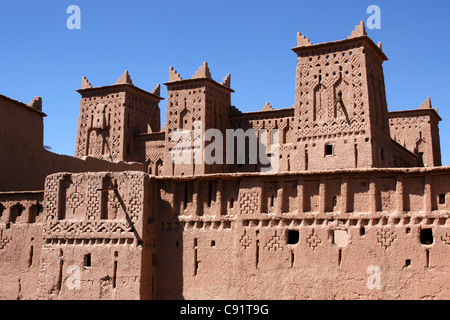 Amerhidil Kasbah in Skoura Oase in Provinz von Ouarzazate, Marokko. Stockfoto