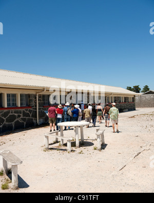 Robben Island Weg von der Küste von Cape Town-Südafrika war zuvor ein Gefängnis, wo politische und allgemeine Gefangene waren Stockfoto