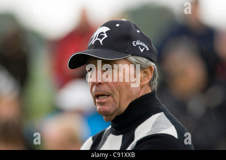 Gary Player Südafrikas Teilnahme an der Gründungsversammlung PowerPlay Golf Zündung Veranstaltung im Jahr 2010 an das Celtic Manor. Stockfoto