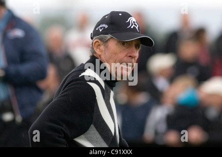 Gary Player Südafrikas Teilnahme an der Gründungsversammlung PowerPlay Golf Zündung Veranstaltung im Jahr 2010 an das Celtic Manor. Stockfoto