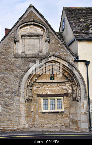 St John's Armenhäuser, High Street, Malmesbury, Wiltshire, England, Vereinigtes Königreich Stockfoto