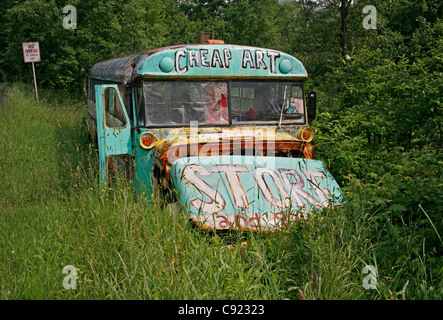 Brot & Marionette Bus Shop in VT Stockfoto