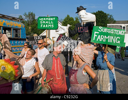 Brot & Puppentheater in Montpelier VT-parade Stockfoto