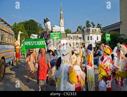 Brot & Puppentheater in Montpelier VT-parade Stockfoto