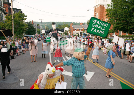 Brot & Puppentheater in Montpelier VT-parade Stockfoto