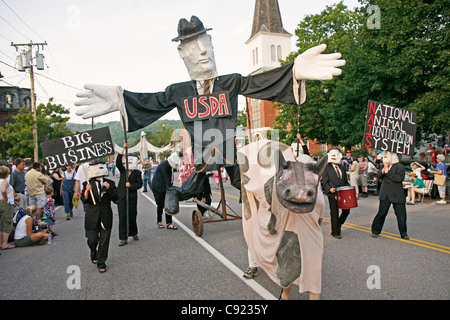 Brot & Puppentheater in Montpelier VT-parade Stockfoto