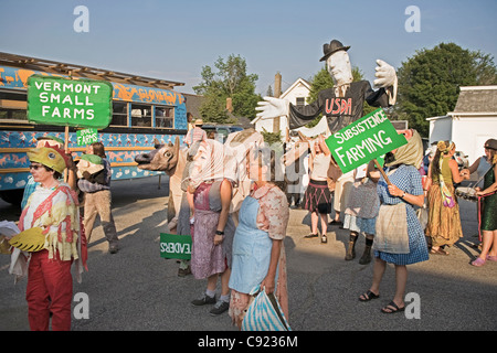 Brot & Puppentheater in Montpelier VT-parade Stockfoto