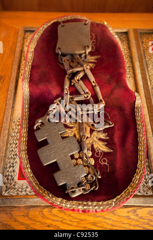 St. Herman Eisernes Kreuz auf die Heilige Auferstehung Russisch-orthodoxe Kathedrale, Kodiak, Alaska Stockfoto