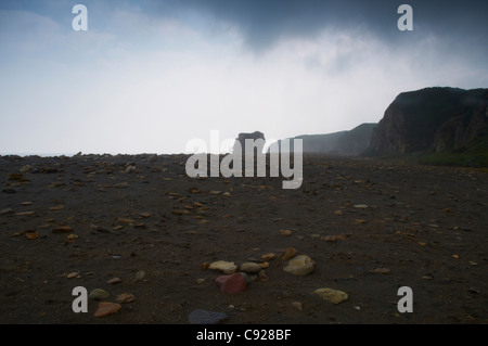 Explosion der Strand von Dawdon auf der Nase Punkt auf Durham Heritage Coast. Die Reste der Bergbauindustrie Effekt auf die Stockfoto