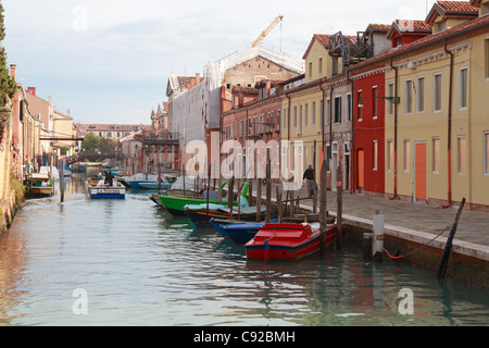 Einem ruhigen Kanal auf Giudecca, Venedig, Italien, Europa. Stockfoto